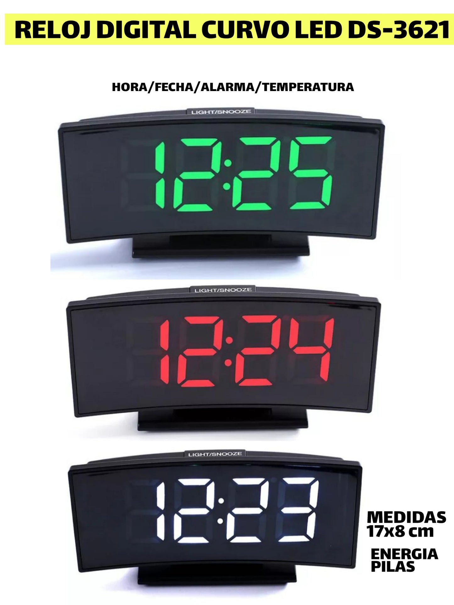 Reloj Digital Led Curvo