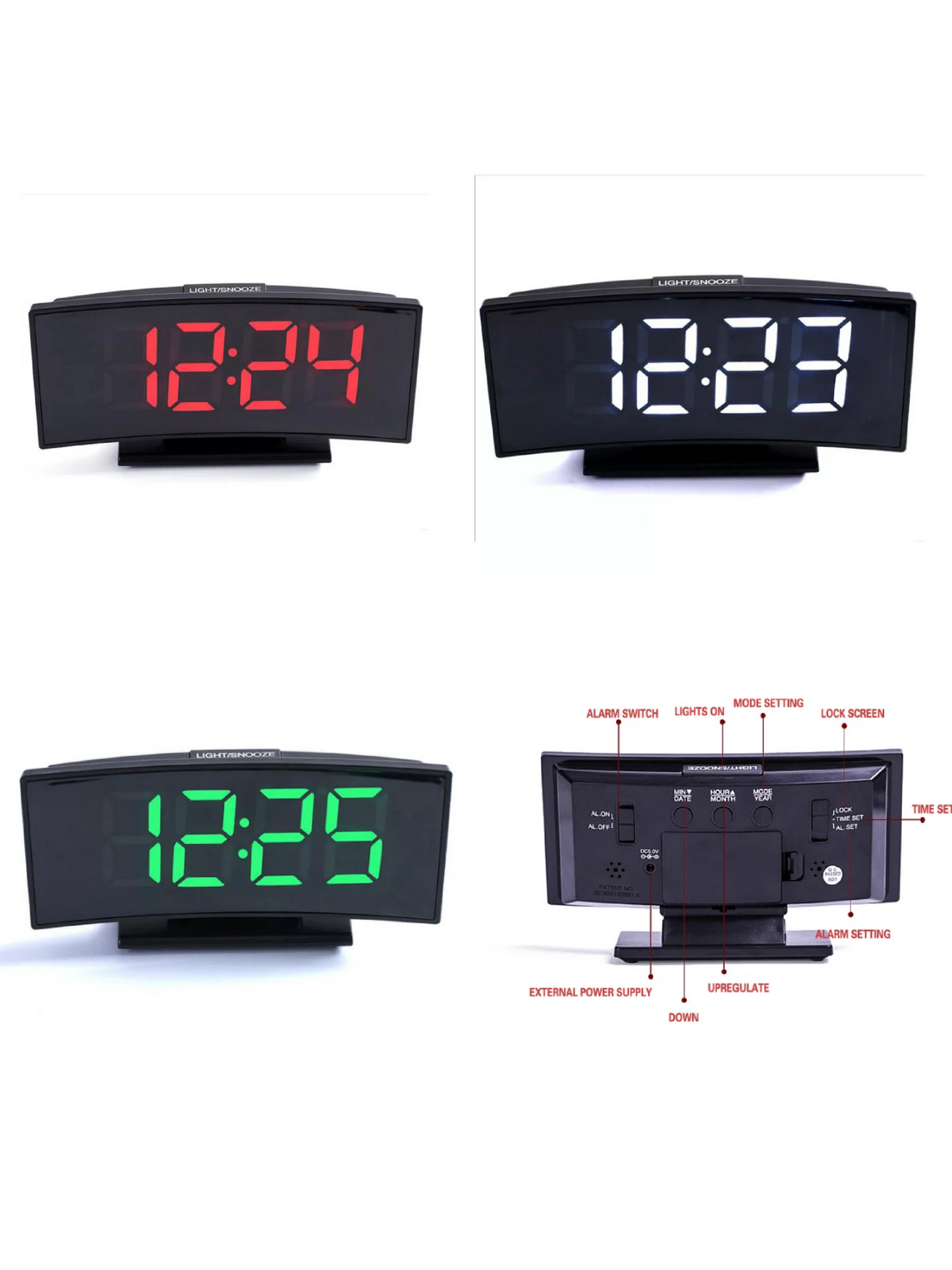Reloj Digital Led Curvo