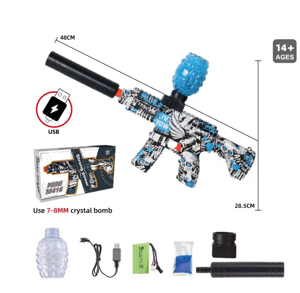 Pistola de Hidrogel mini M416
