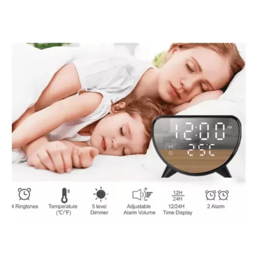 Reloj Despertador Digital Cargador